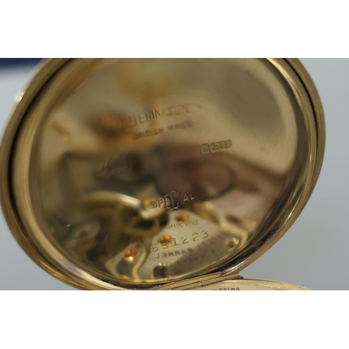 372 - George VI 9ct gold open faced pocket watch, Birmingham 1937, signed Herbert Wolf Ltd and 'Magno', th... 