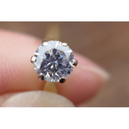 296 - Diamond solitaire ring, the round brilliant diamond of approx. 1ct, colour estimated as H/J and clar... 