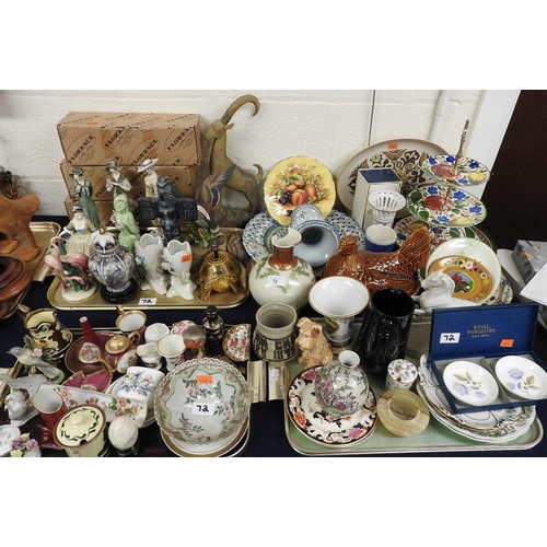 72 - Mixed ornamental and other ceramics including Giuseppe Armani figures with figures, Aynsley Orchard ... 