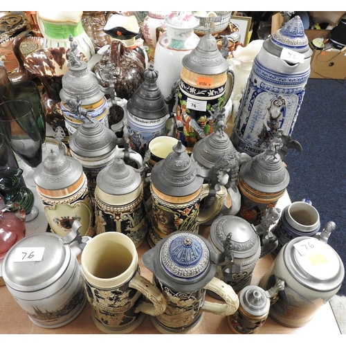 76 - Collection of German pottery Steins