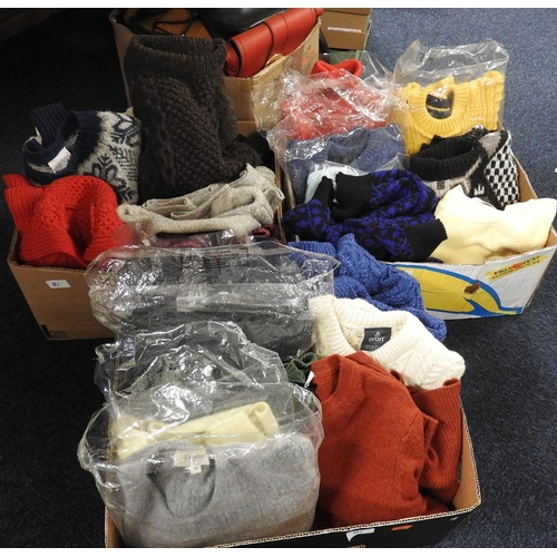 81 - Assorted woollen knitwear, principally pullovers and cardigans