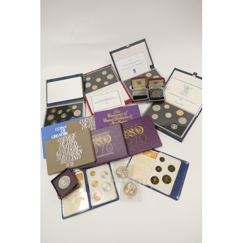 446 - United Kingdom proof coin sets 1988, 1990, 1993 and earlier coin sets