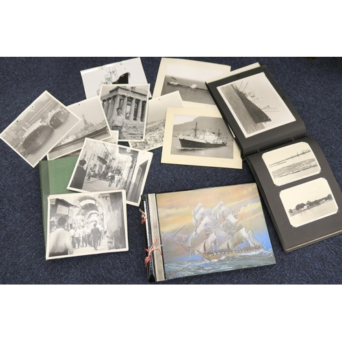 449 - Three photograph albums including 1960s Merchant shipping and world views