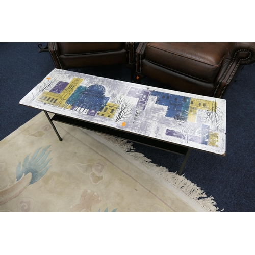 751 - John Piper for Terence Conran, a London skyline Formica topped coffee table