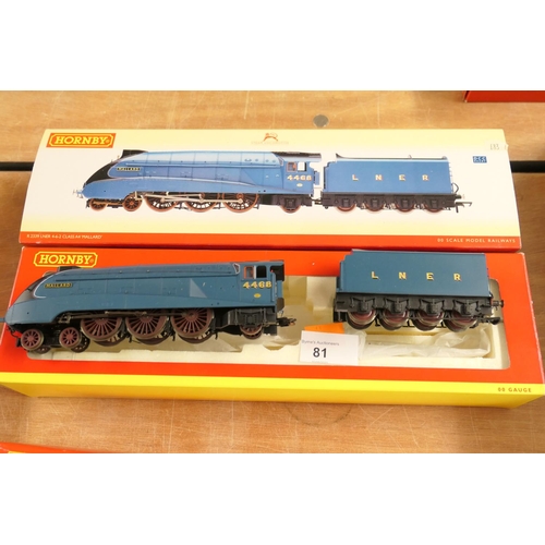 81 - Hornby 00 gauge LNER Mallard locomotive and tender (R2339), boxed