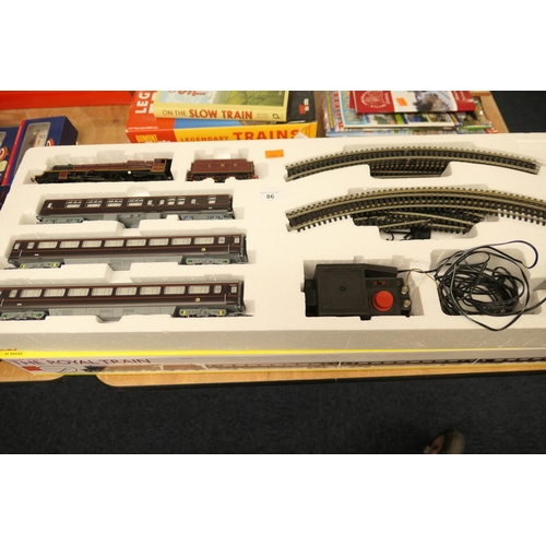 86 - Hornby 00 gauge LMS royal train set (R1057), boxed and virtually unused