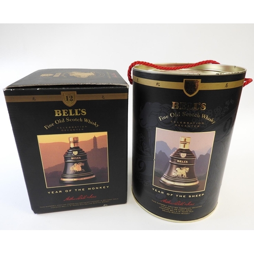 198 - Bells 12 y.o. Fine Old Scotch Whisky commemorating the Chinese Year of the Sheep, 1991, boxed, also ... 