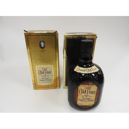 204 - Grand Old Parr 12 y.o. Deluxe Scotch Whisky, (1 litre), and another (both boxed) (2)