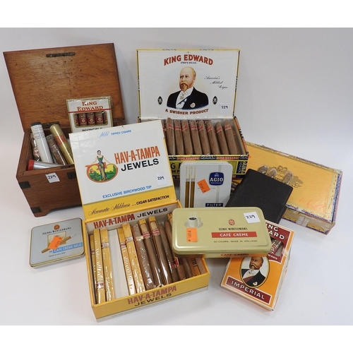 229 - Assorted cigars including King Edward Imperials