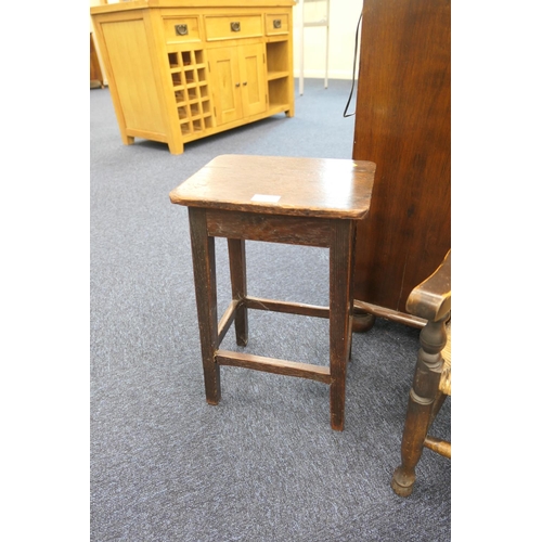 497 - Victorian oak stool