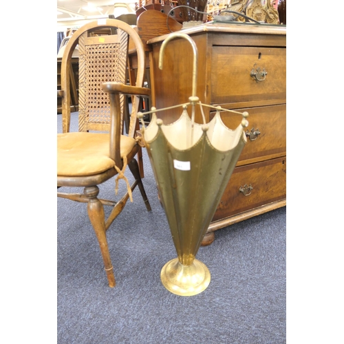 501 - Lacquered brass novelty umbrella stand