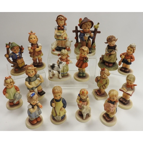 81 - Sixteen Hummel figures including limited editions and Goebel figures