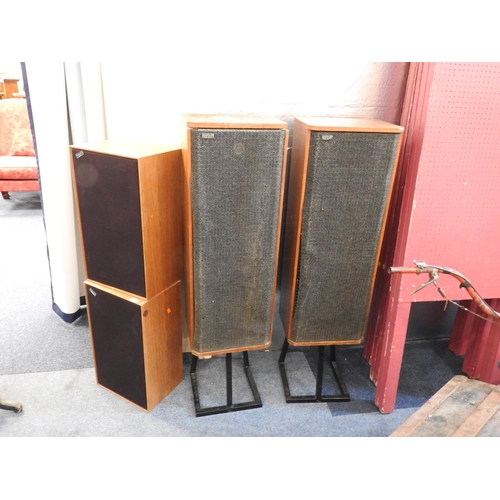 308 - Pair of Celestian Ditton 33 wooden cased speakers; also a pair of Celestian 66 Studio monitor speake... 