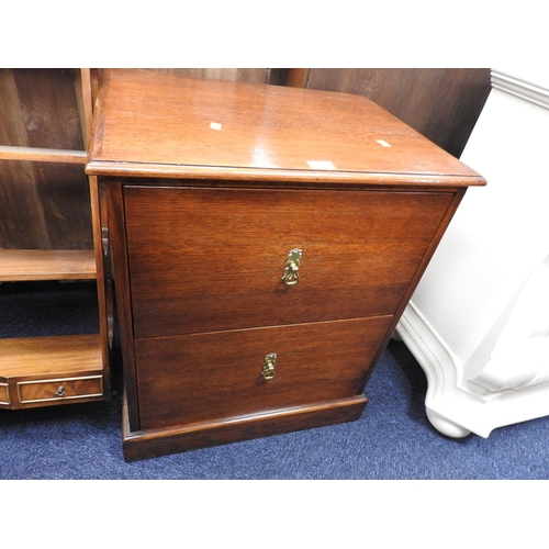 373 - Oak two drawer filing cabinet