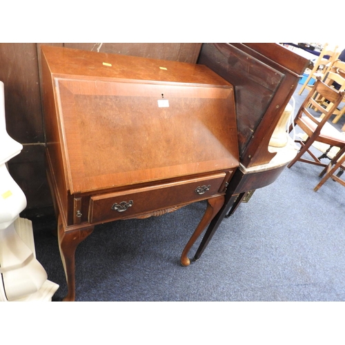 376 - Burr walnut bureau