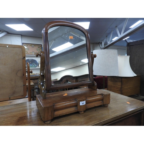 383 - Victorian walnut dressing table mirror