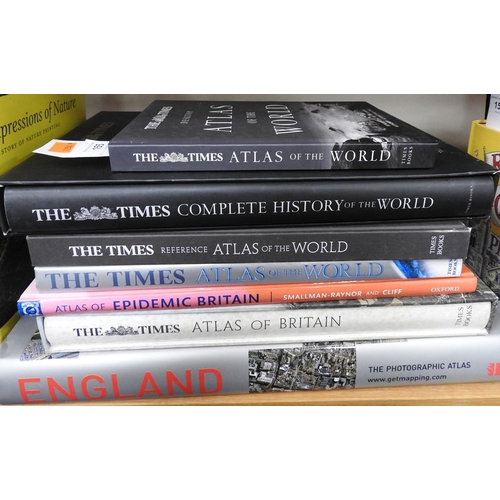 155 - Seven books on atlases of the World and Britain including the hard sleeved Complete History of the W... 