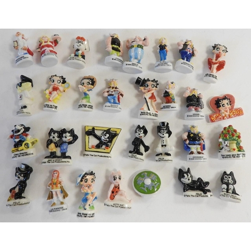 185 - Thirty collectable Felix the Cat, Betty Boop and Obelisk miniature figures