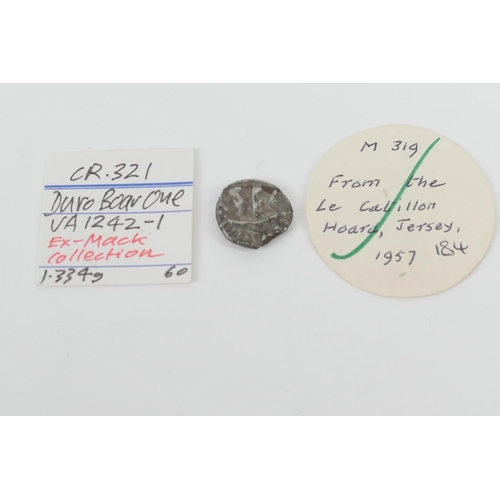 143 - Durotriges silver quarter stater, geometric type crescent 'boat' 'zigzag', weight approx. 1.33g
Ex-M... 