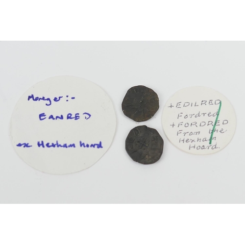 144 - Aethelred II of Northumbria (r. circa 840-848), copper styca, two examples, weights approx. 1.2/1.3g... 