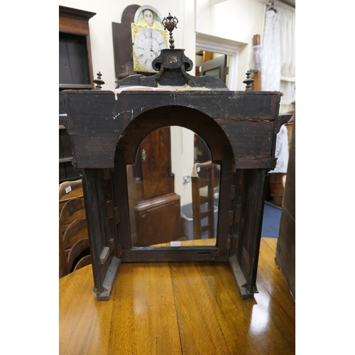 587 - Lanson, Keighley, mahogany eight day musical chiming longcase clock, the hood with verre eglomise pa... 