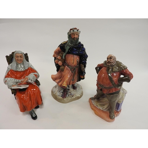 168 - Three Royal Doulton figures 'The Judge', 'Falstaff', and 'Good King Wenceslas'