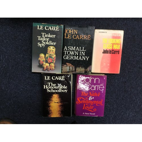 77 - Assorted modern books including a number of Le Carre first editions (4 boxes)