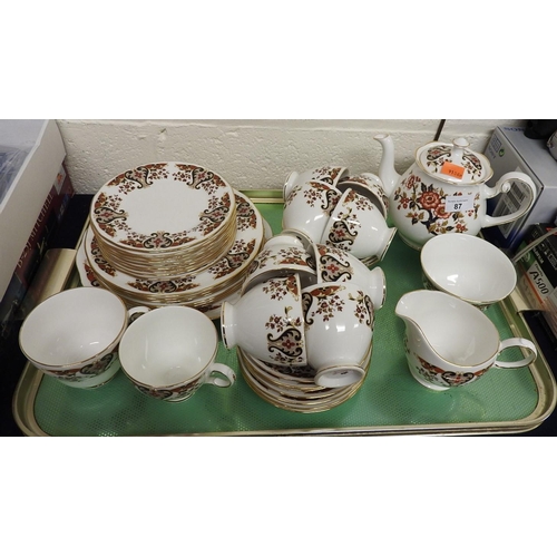 87 - Colclough floral decorated tea service