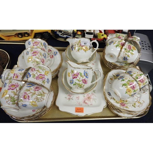 97 - Royal Albert Anemone pattern tea wares and similarly patterned Royal Albert tea wares and a Royal Al... 