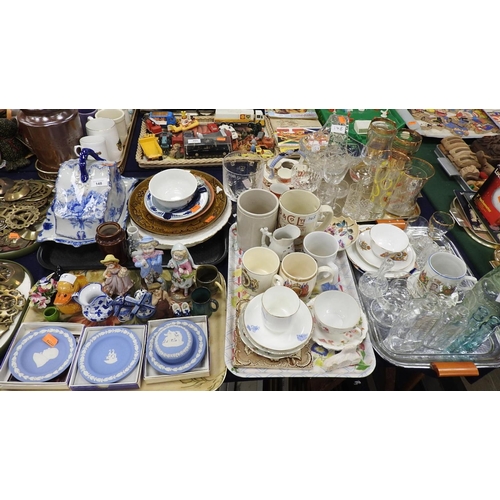 148 - Assortment of ceramics and glass including Queen Elizabeth II Silver Jubilee commemorative oversize ... 