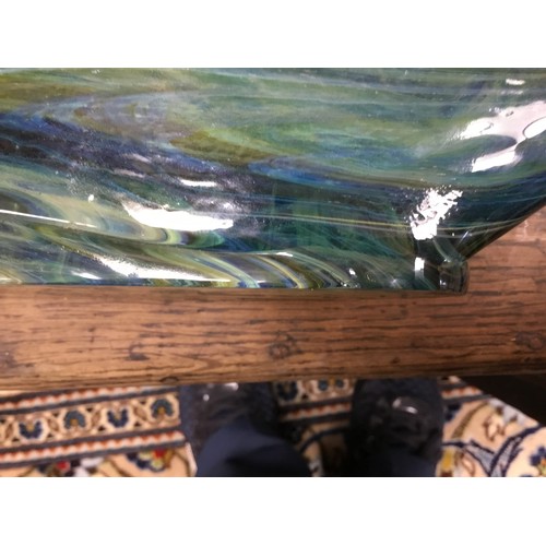 180 - Unusual Mdina heavy Art Glass wave form table centre