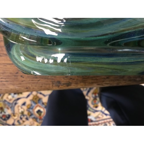 180 - Unusual Mdina heavy Art Glass wave form table centre