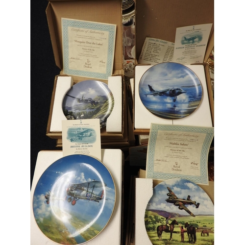 116 - Royal Doulton, Danbury Mint and Bradford Exchange collectors' plates, with boxes