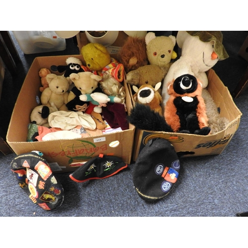 117 - Collection of soft toys (2 boxes)