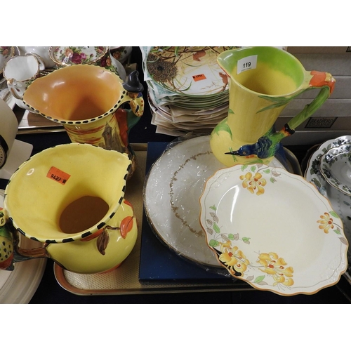 119 - Wade Heath Art Deco jugs, cake plates etc