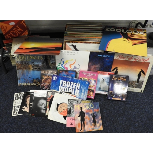 91 - Collection of LP records, mixed genres including some popular music, small number of 45rpm singles a... 