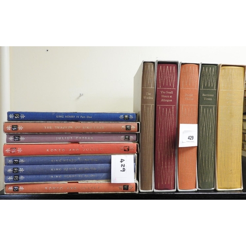 429 - Folio Society: Eight William Shakespeare volumes; also five Anthony Trollope novels