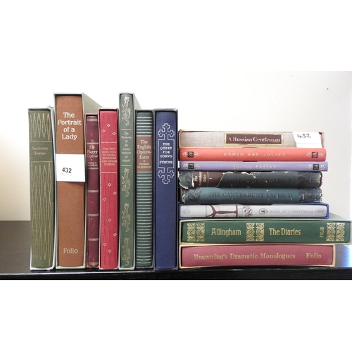 432 - Fifteen Folio Society volumes: Browning's 'Dramatic Monologues'; Pineda Y Bascunan 'The Happy Captiv... 