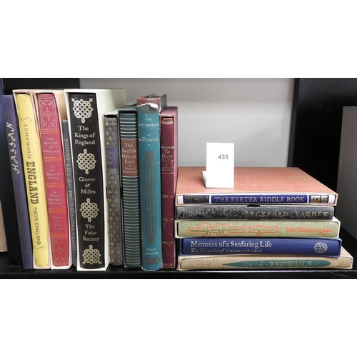 435 - Fourteen Folio Society volumes: 'The Mabinogion'; 'The Exeter Riddle Book'; Thomas de Quincey 'The E... 