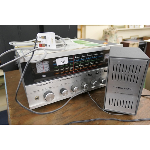 544 - Realistic five band receiver DX160, with speaker