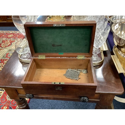 139A - Victorian mahogany box and assorted glass ware including Tudor Crystal wines