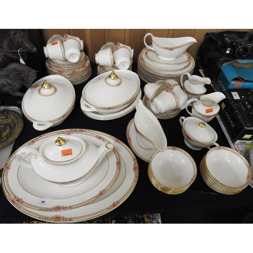 66 - Royal Doulton Darjeeling pattern dinner and tea wares (seconds)