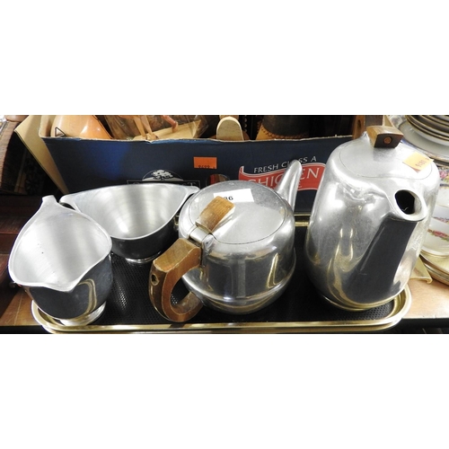 86 - Four piece picquot ware tea and coffee service