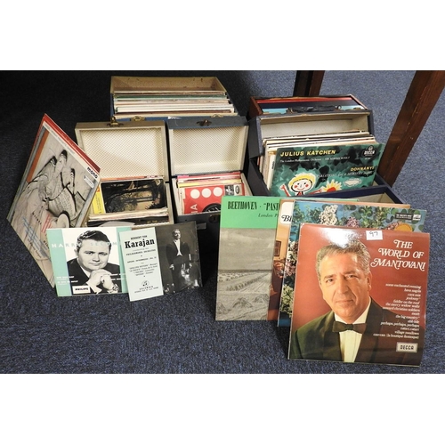 97 - Mixed LPs and singles, mainly classical and hymnal music (5 boxes)