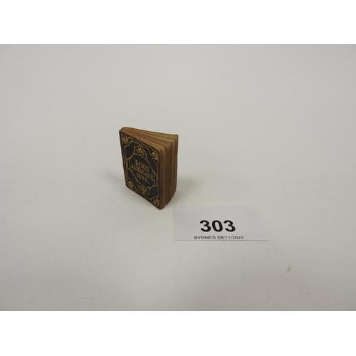 303 - Miniature book 'Bijou Almanack' by Rock Brothers, London 1855, 30mm x 25mm