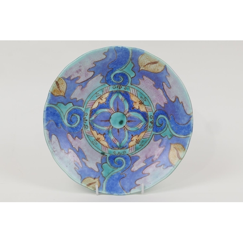18 - Clarice Cliff Inspiration Persian circular dish, circa 1930-31, finished in blues, purples, greens a... 