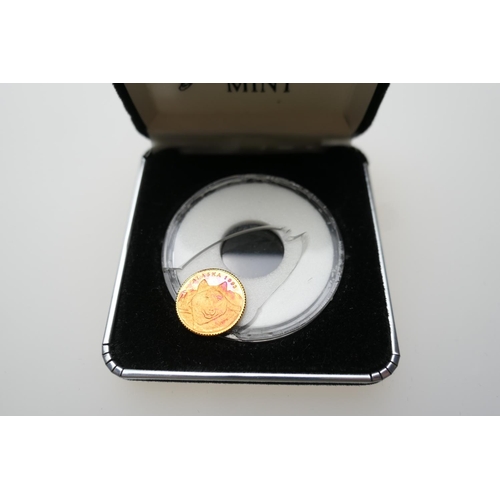 232 - Alaska Mint 1993 gold coin, weight approx. 3g