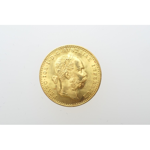 233 - 1915 Austrian one ducat gold coin (restrike), fineness 23.75 carat, weight approx. 3.5g