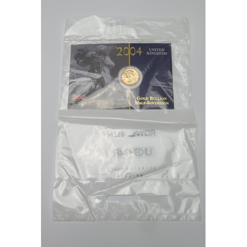 238 - 2004 United Kingdom half sovereign (Royal Mint Bullion), original packaging, weight 3.99g