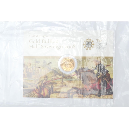 244 - 2008 United Kingdom half sovereign (Royal Mint Bullion), original packaging, weight 3.99g